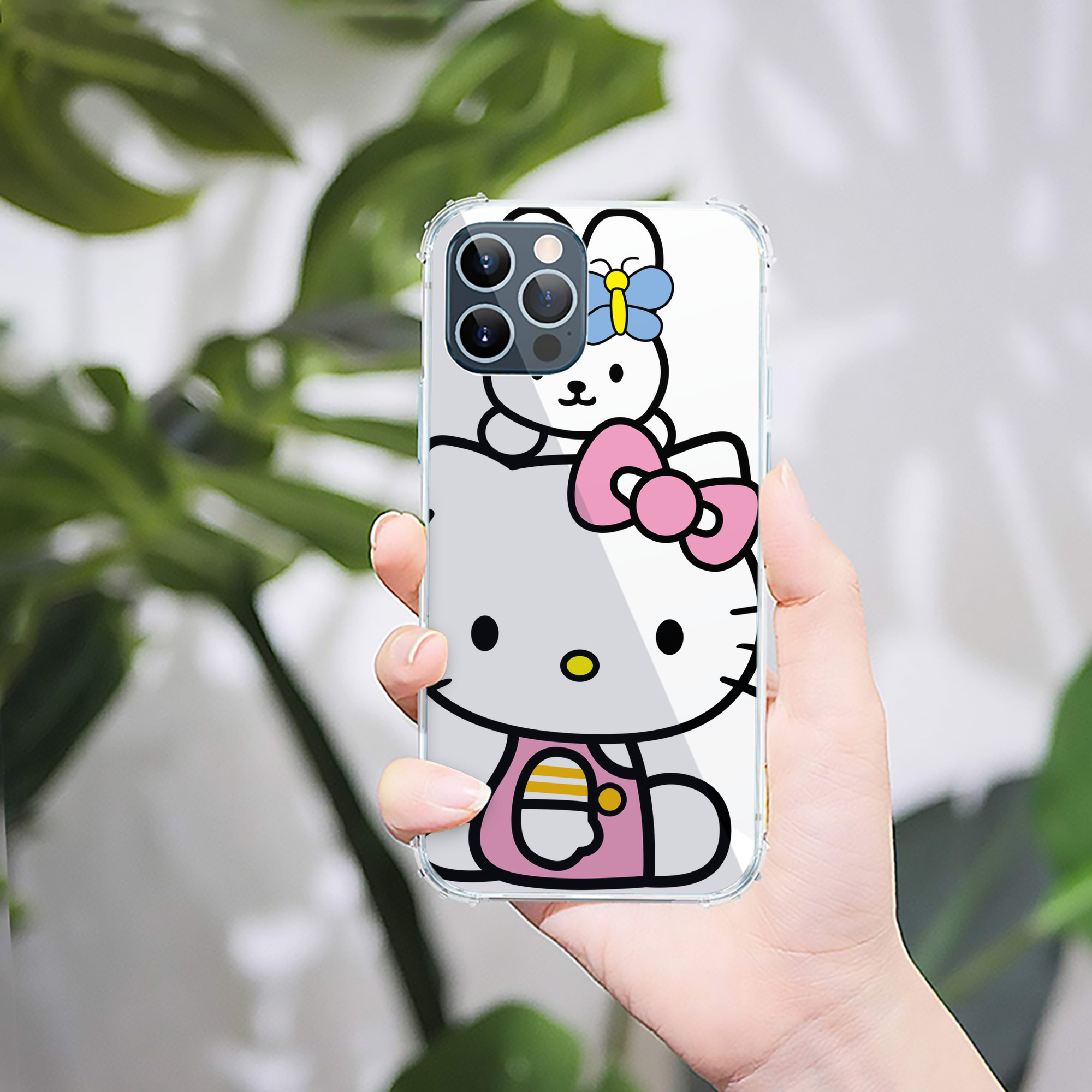 （画像用） Hello Kitty ハローキティ 【iPhone 12シリーズ対応】透明スマホケース（クリアソフトケース）